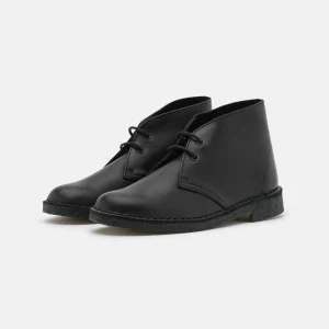 Clarks Originals Desert Boot – Boots À Talons – Black Polished authentiques 12