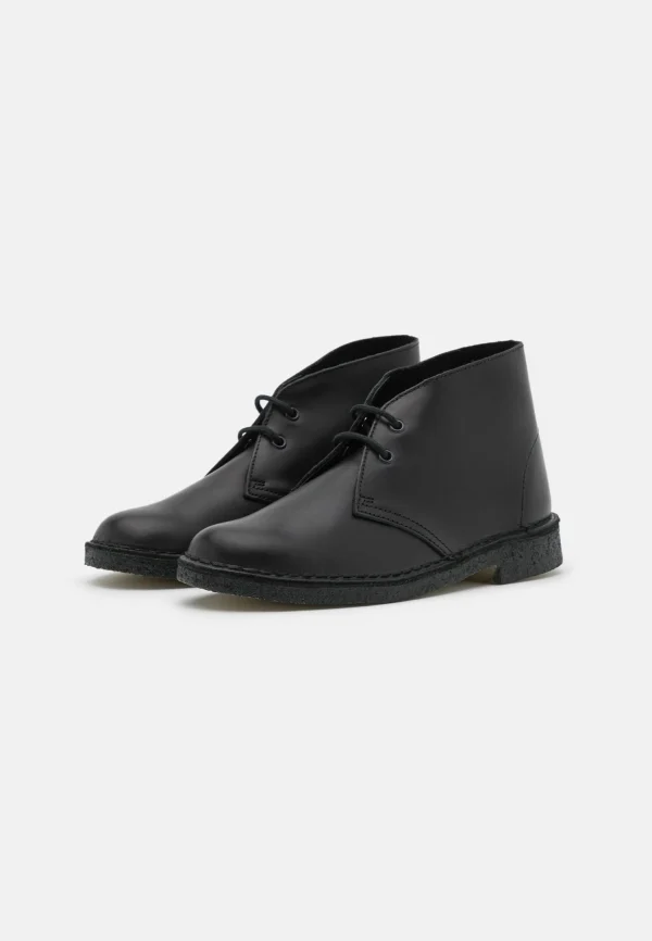 Clarks Originals Desert Boot – Boots À Talons – Black Polished authentiques 4