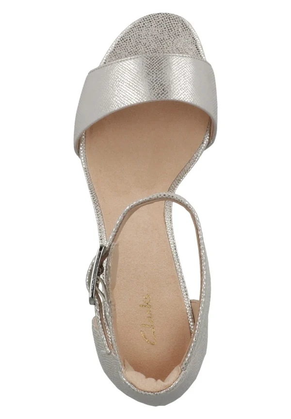 Clarks Deva Mae – Sandales À Talons Hauts – Silver Metallic magasin pour 4