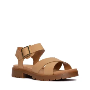 Clarks Orinoco Strap – D – Sandales À Plateforme – Light Tan Lea bas prix 16