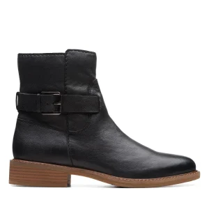 Clarks Cologne Strap – Boots À Talons – Black Leather achetez 16