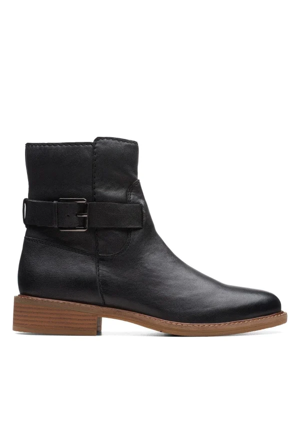 Clarks Cologne Strap – Boots À Talons – Black Leather achetez 6