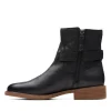 Clarks Cologne Strap – Boots À Talons – Black Leather achetez 22