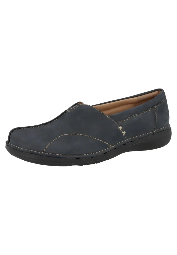 Pas Cher Magasin Soldes Clarks Un Loop Stride – Mocassins – Navy Nubuck 3