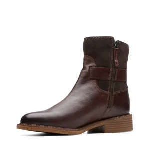 Clarks Cologne Strap – Bottines – Dark Brown Combi Vente 10