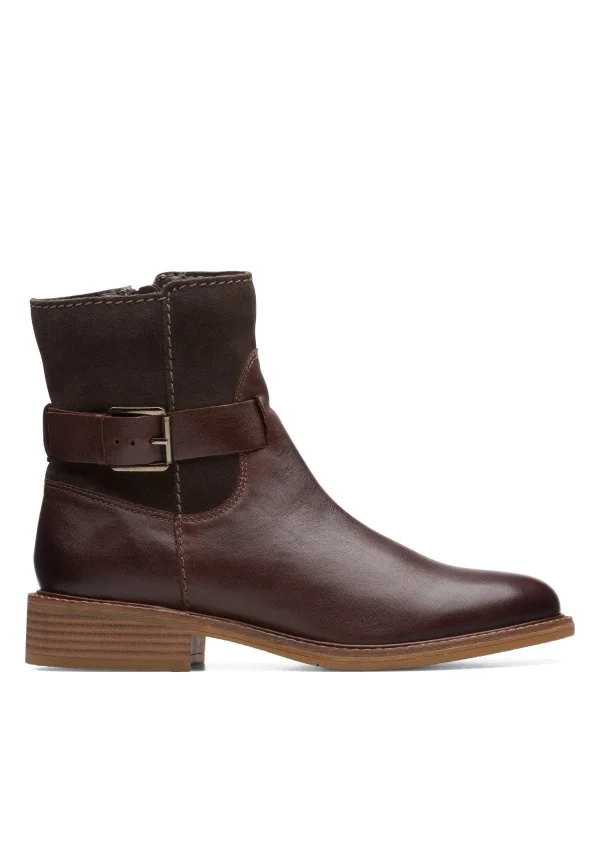 Clarks Cologne Strap – Bottines – Dark Brown Combi Vente 7