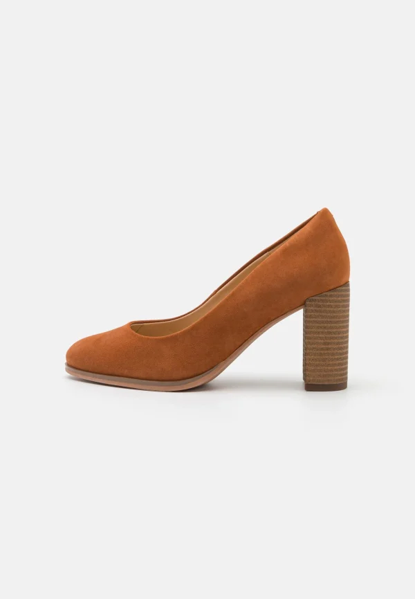 Clarks Freva Court – Escarpins À Talons Hauts – Caramel De Qualité 3