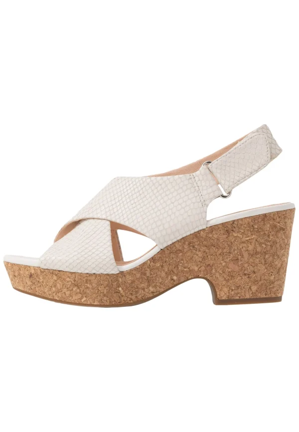 marques pas cher Clarks Maritsa Lara – Sandales À Plateforme – White 3