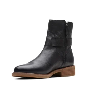 Clarks Cologne Strap – Boots À Talons – Black Leather achetez 10