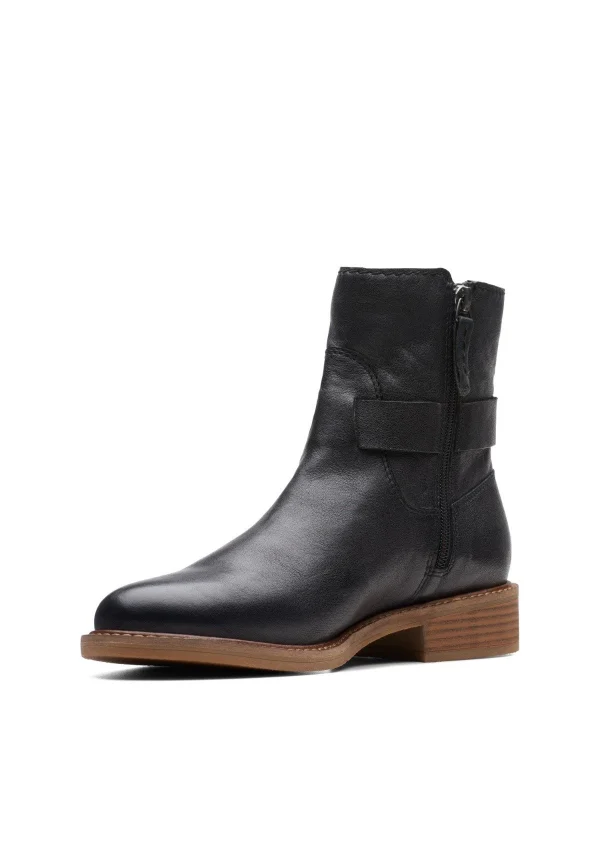 Clarks Cologne Strap – Boots À Talons – Black Leather achetez 3