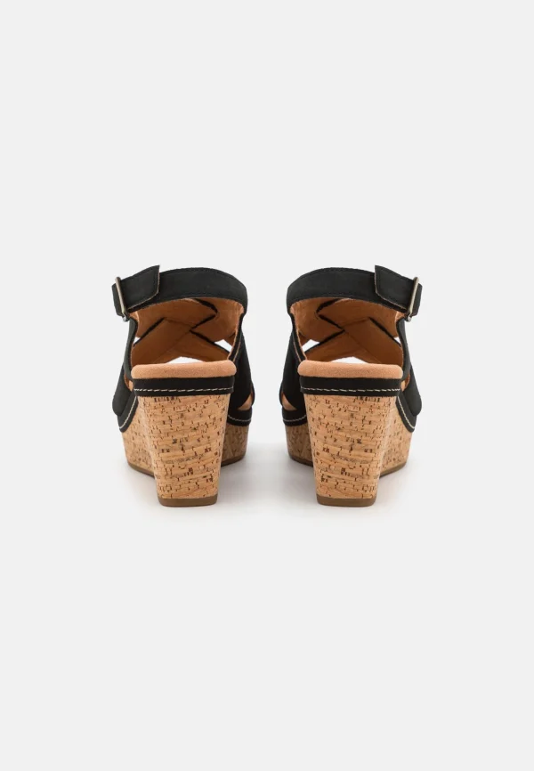 soldes en ligne Clarks Elleri Rae – Sandales À Plateforme – Black 5