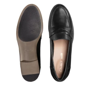 Clarks Mocassins – Black Leather marque pas cher 11