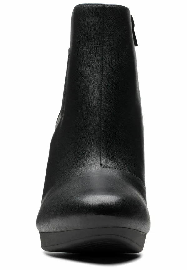 grossiste Clarks Bottines À Talons Hauts – Black Leather 7