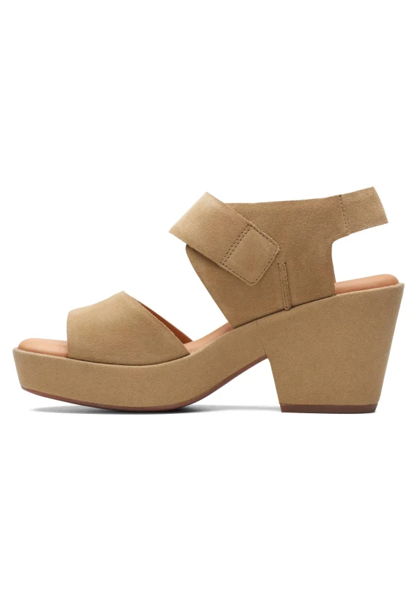 Clarks Kimmeihi Strap-D – Sandales À Plateforme – Beige mode 1