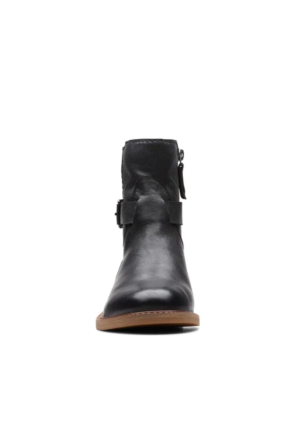 Clarks Cologne Strap – Boots À Talons – Black Leather achetez 5