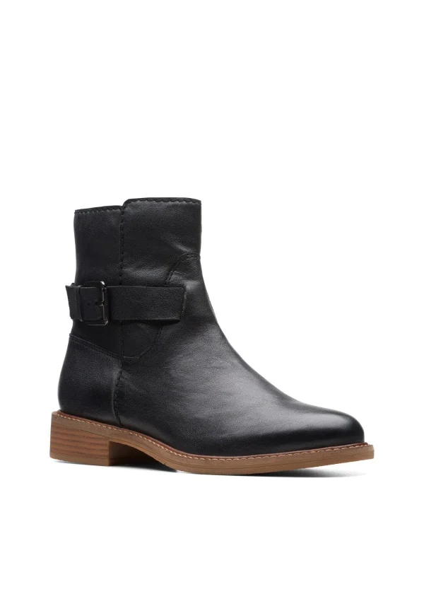 Clarks Cologne Strap – Boots À Talons – Black Leather achetez 7