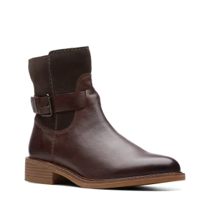 Clarks Cologne Strap – Bottines – Dark Brown Combi Vente 16