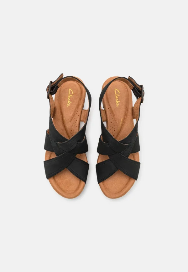 soldes en ligne Clarks Elleri Rae – Sandales À Plateforme – Black 7