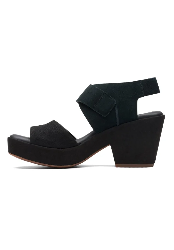 Clarks Kimmeihi Strap D – Sandales À Plateforme – Black grande marque pas cher 1