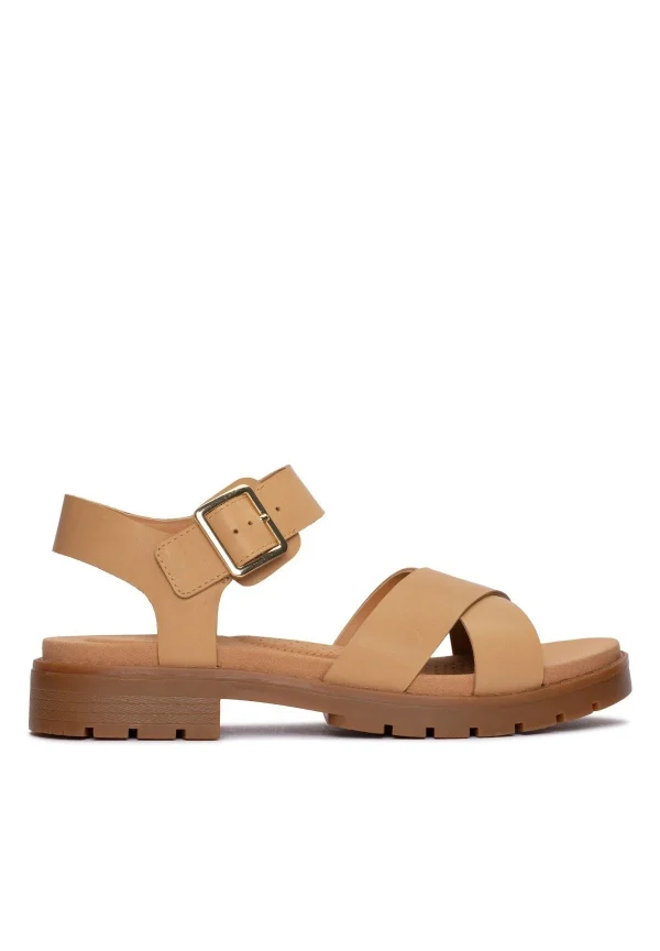 Clarks Orinoco Strap – D – Sandales À Plateforme – Light Tan Lea bas prix 7