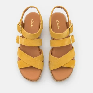 Livraison internationale Clarks Kimmei Buckle – Sandales À Plateforme – Yellow 18