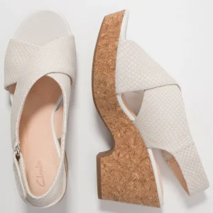 marques pas cher Clarks Maritsa Lara – Sandales À Plateforme – White 15