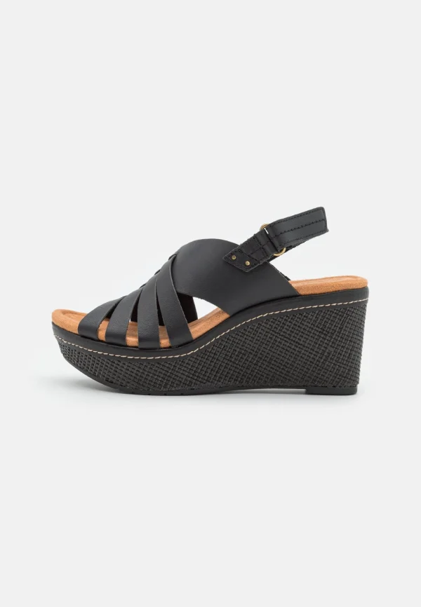 ﻿soldes Clarks Elleri Grace – Sandales À Plateforme – Black 3