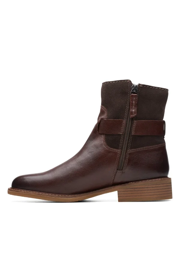 Clarks Cologne Strap – Bottines – Dark Brown Combi Vente 1