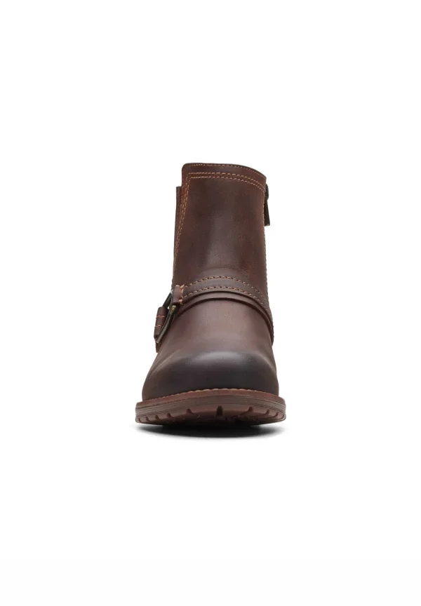 Pas Cher Magasin Soldes Clarks Aspra Buckle – Boots À Talons – British Tan Lea 5