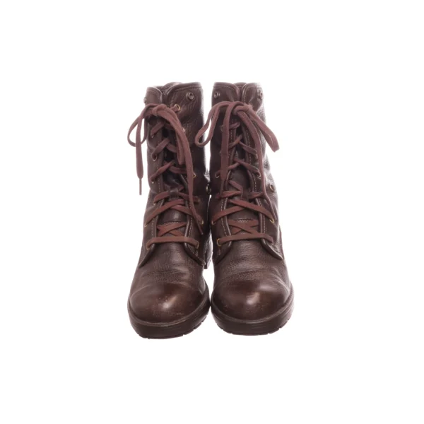 Clarks Laced Boots Brown SHOES-EU-37 Women marque pas cher 3